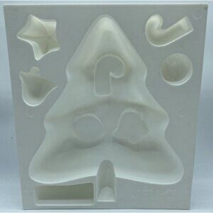 Vintage Jello-O Jigglers Christmas Tree Mold White Plastic Holiday Xmas Jello
